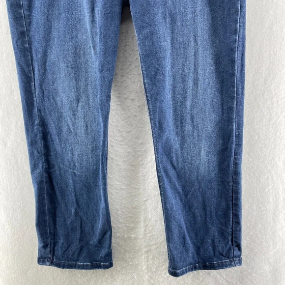 Lane Bryant Pants Women's 18S Blue Denim Flex Magic Waistband Midrise Straight - Picture 7 of 9